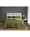 Cannon Solid Percale Quilt Set In Green