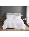 Cannon Solid Percale Quilt Set In White