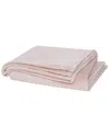 Cannon Solid Plush Blanket In Blush
