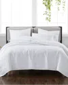 Cannon Solid White 3pc Quilt Set In White