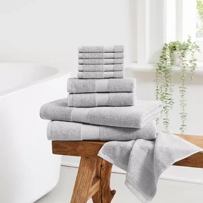 Cannon Turkish Cotton 10-pc. Bath Towel Set In Gray