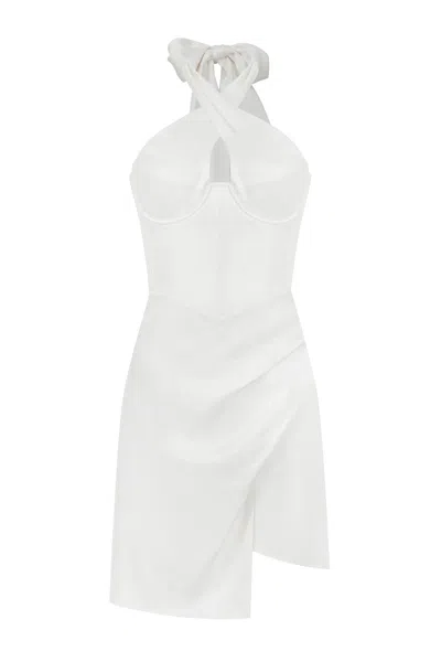 Cansu Xi Women's Gaia Ra Mini Dress - White