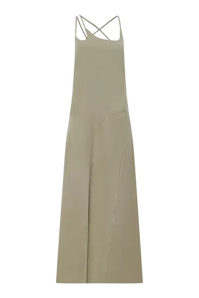 Cansu Xi Women's Long Night Maxi Dress - Green