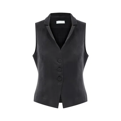 Cansu Xi Women's Paris Vest - Black