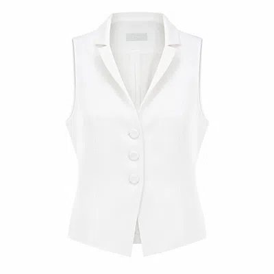 Cansu Xi Women's Paris Vest - White