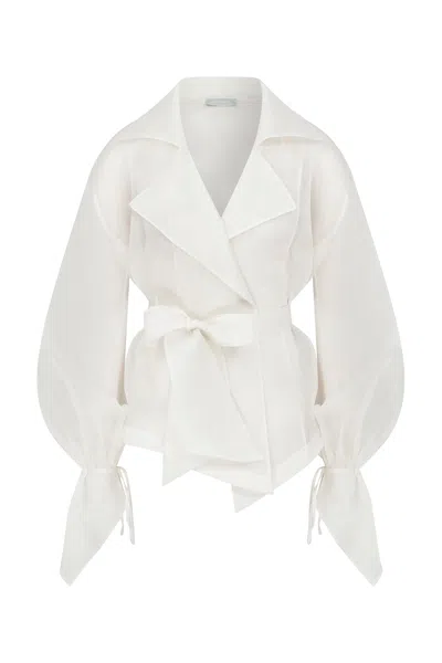Cansu Xi Women's White La Veste Silk Eos
