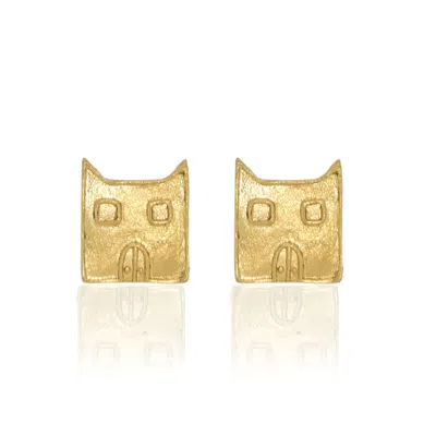 Cansui Design Women's Gold Bodrum House Earrings