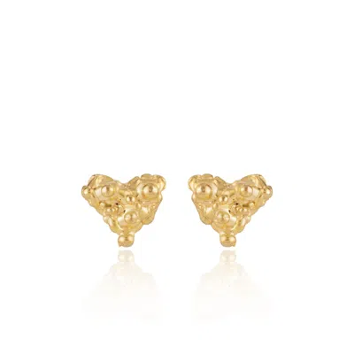 Cansui Design Women's Gold Little Love Earrings