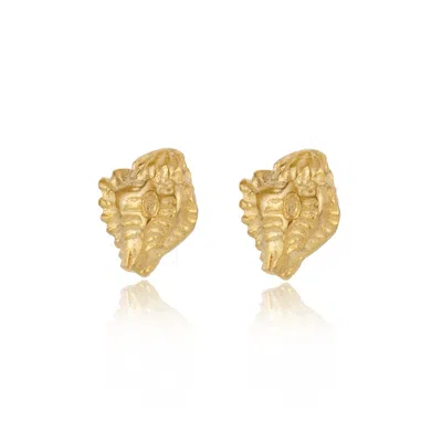 Cansui Design Women's Gold Little Seashell Earrings