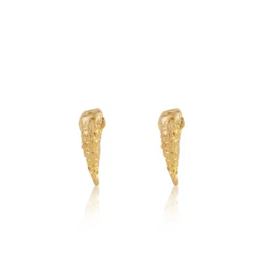 Cansui Design Women's Gold Long Seashell Earrings