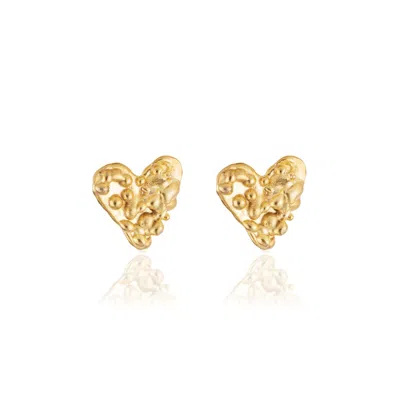 Cansui Design Women's Gold Love Earrings