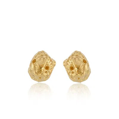 Cansui Design Women's Gold Sea Sponge Earrings