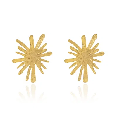 Cansui Design Women's Gold Sun Earrings
