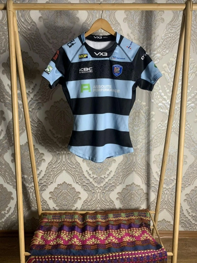 Pre-owned Canterbury Of New Zealand X England Rugby League Vintage England Cardiff Rugby Club Jersey Very 90's Y2k In Black Navy