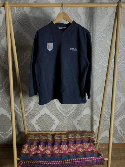 Pre-owned Canterbury Of New Zealand X England Rugby League Vintage Fila Fc Cardiff England Rugby Sweatshirt Y2k In Black