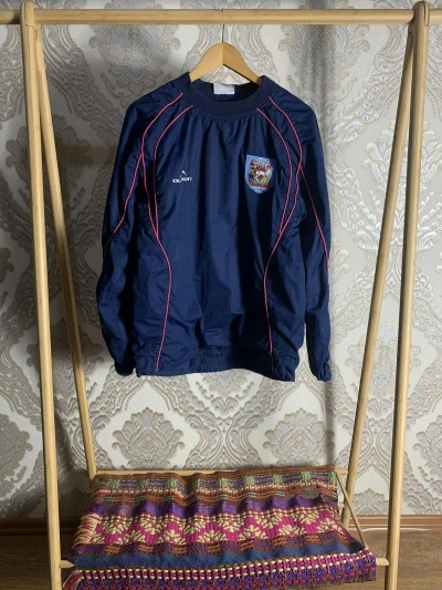 Pre-owned Canterbury Of New Zealand X England Rugby League Vintage Olorun Fc Cardiff England Rugby Sweatshirt Y2k In Blue