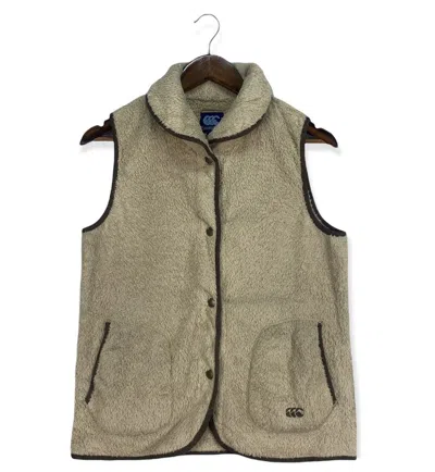 Pre-owned Canterbury Of New Zealand X Vintage Canterbury Of New Zealand Sherpa Vest In Cream