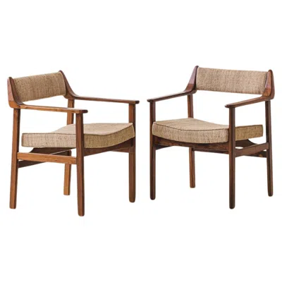 Pre-owned Cantu Rosewood Chair With Armrests, By Móveis Cantù, Brazilian Midcentury, 1960s In Brown