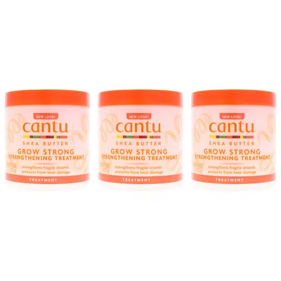 Cantu Shea Butter Grow Strong Strengthening Treatment By  For Unisex - 6 oz Treatment - Pack Of 3 In Red