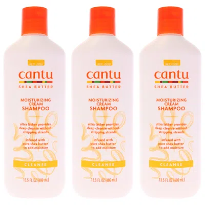 Cantu Shea Butter Moisturizing Cream Shampoo By  For Unisex - 13.5 oz Shampoo - Pack Of 3 In Multi