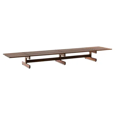 Pre-owned Cantu Slatted Bench In Solid Rosewood By Móveis Cantù, 1960s, Brazilian Midcentury In Brown