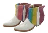 Canty Women's Crystal Leather Boots In White