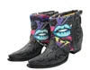 Canty Women's Graphic Leather Boots In Black