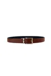 Canussa Men's Black / Brown Reverse Reversible Vegan Belt – Black/hazelnut
