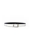Canussa Men's White / Brown Reverse Reversible Vegan Belt – White/chocolate