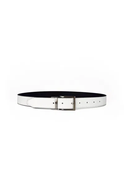 Canussa Men's White / Brown Reverse Reversible Vegan Belt – White/chocolate In Multi