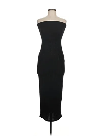 Pre-owned Canvas Casual Dress In Black