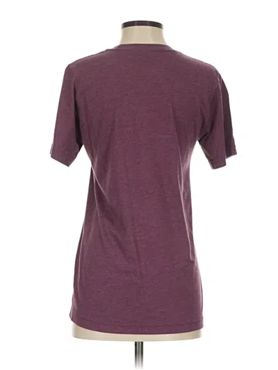 Pre-owned Canvas Short Sleeve Henley Shirt In Burgundy