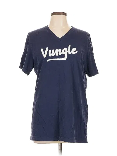 Pre-owned Canvas Short Sleeve T-shirt In Blue