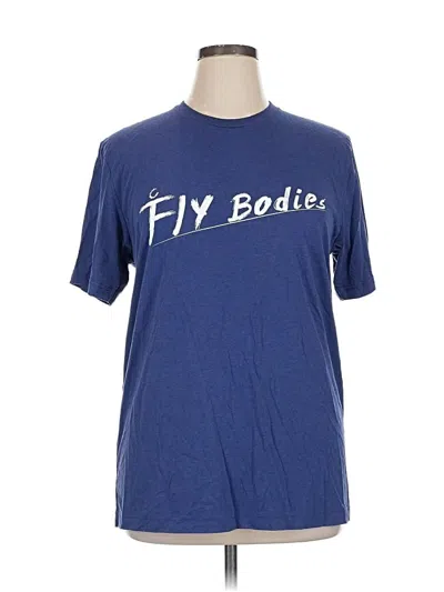 Pre-owned Canvas Short Sleeve T-shirt In Blue