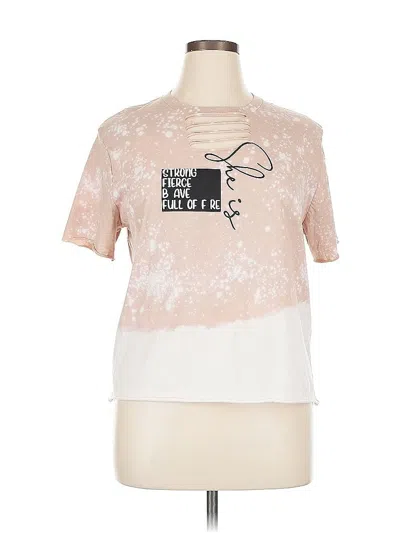Pre-owned Canvas Short Sleeve T-shirt In Pink