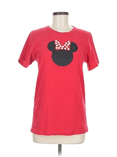 Pre-owned Canvas Short Sleeve T-shirt In Red