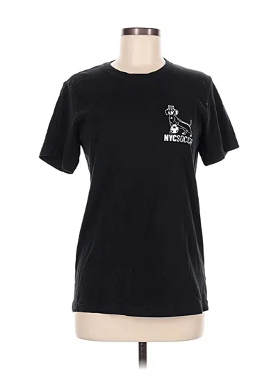 Pre-owned Canvas Short Sleeve T-shirt In Black