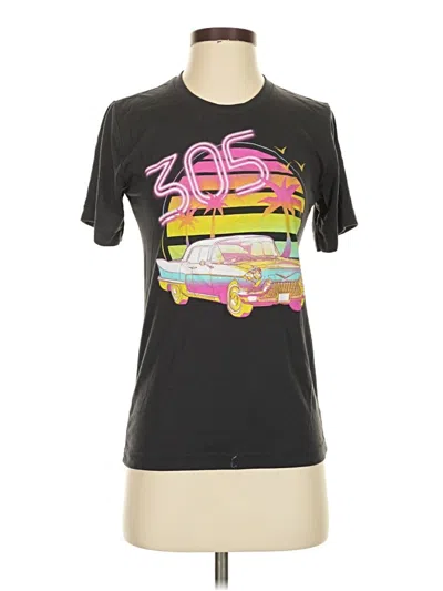 Pre-owned Canvas Short Sleeve T-shirt In Black