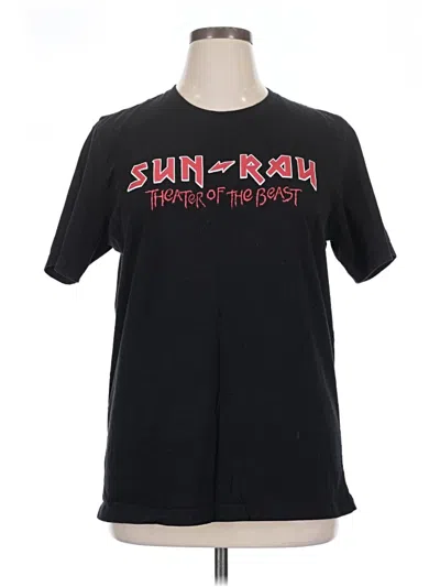 Pre-owned Canvas Short Sleeve T-shirt In Black