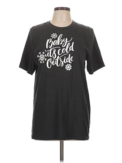 Pre-owned Canvas Short Sleeve T-shirt In Black