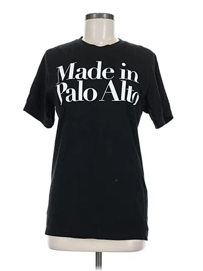 Pre-owned Canvas Short Sleeve T-shirt In Black