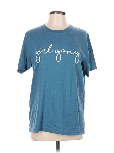 Pre-owned Canvas Short Sleeve T-shirt In Blue