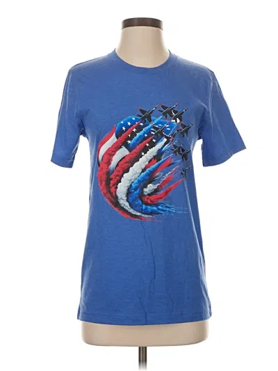 Pre-owned Canvas Short Sleeve T-shirt In Blue