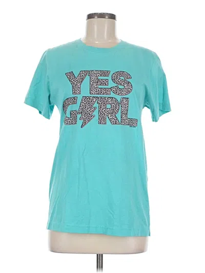 Pre-owned Canvas Short Sleeve T-shirt In Blue