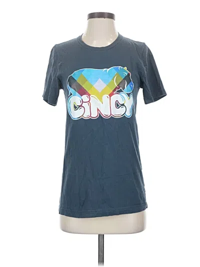 Pre-owned Canvas Short Sleeve T-shirt In Blue