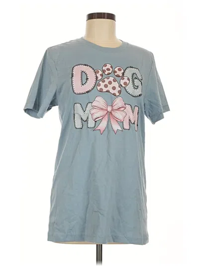 Pre-owned Canvas Short Sleeve T-shirt In Blue