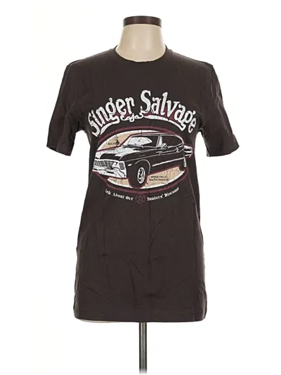 Pre-owned Canvas Short Sleeve T-shirt In Brown