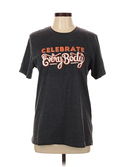 Pre-owned Canvas Short Sleeve T-shirt In Gray