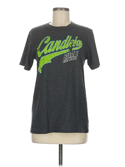 Pre-owned Canvas Short Sleeve T-shirt In Gray