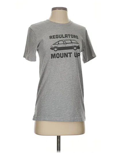 Pre-owned Canvas Short Sleeve T-shirt In Gray